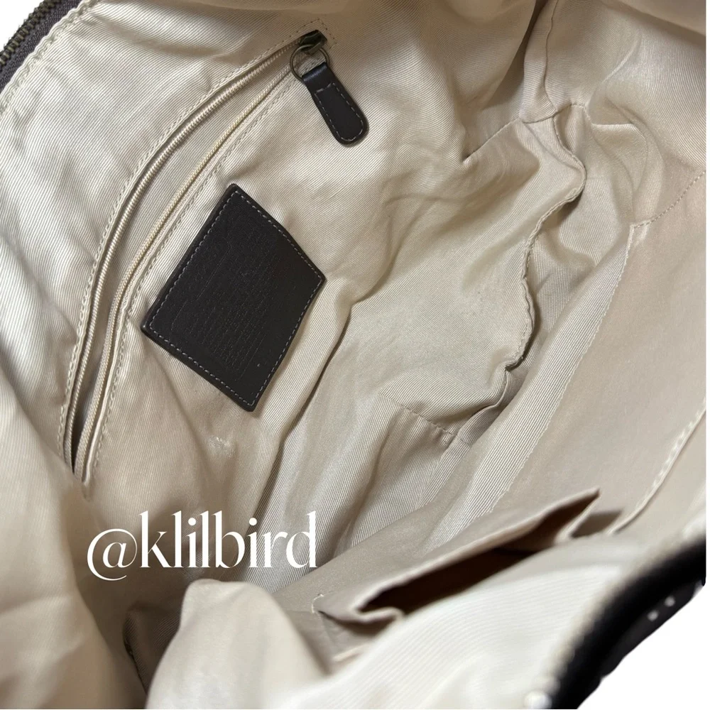 Coach Soho LRG Rivet Whipstitch Leather Hobo Bag Brown Boho Shoulder Purse 10478 - Picture 14 of 17